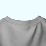 peach wall closeup t shirt mockup back neck focus on minimalist design and fabric texture 01747 4